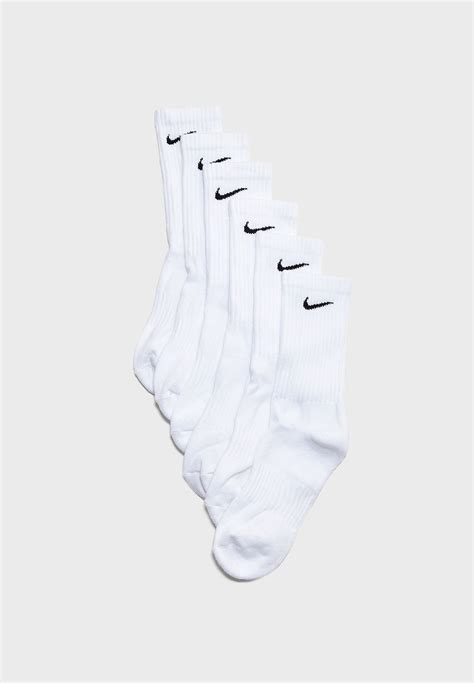 Nike 6 Pack Socks White