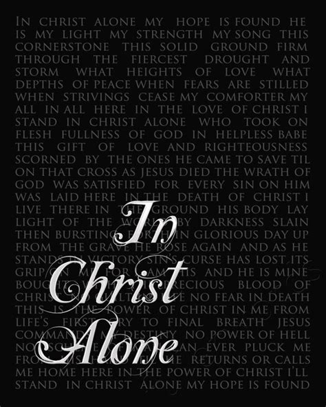 Items similar to In Christ Alone -hymn lyrics - digital printable word art on Etsy