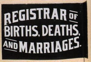 Registrar Births Deaths Marriages Porcelain Sign | Porcelain Signs.Com