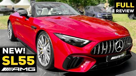 2023 MERCEDES AMG SL55 NEW BRUTAL V8 Roadster FULL Review Exterior Interior - YouTube