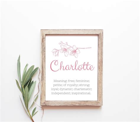 Charlotte Baby Name Meaning Baby Names Nursery Sign Girl Names ...