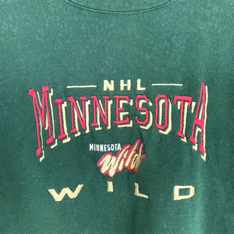 Vintage 90s Minnesota Wild Sweatshirt Minnesota Wild Embroidery Logo ...