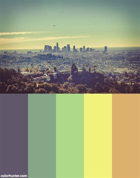 Los Angeles Skyline Color Palette | California colors, World of color ...