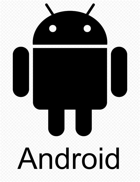 PNG Black Android Robot Logo Icon | Citypng