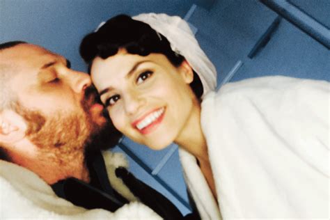 Tom Hardy shares rare intimate photo with wife Charlotte Riley for #KissForVEDay campaign ...