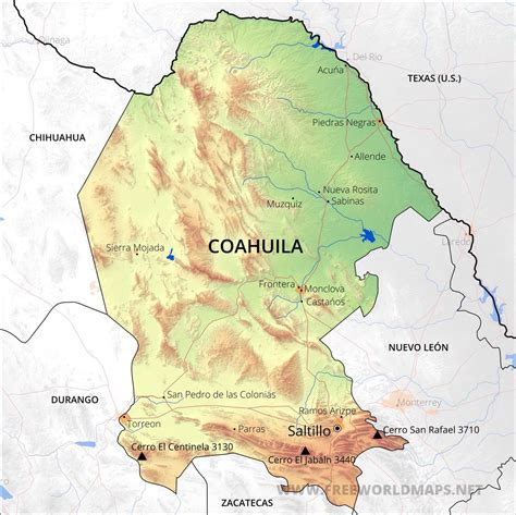 Maps Of Coahuila Mexico