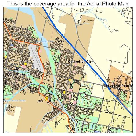 Aerial Photography Map of Cathedral City, CA California