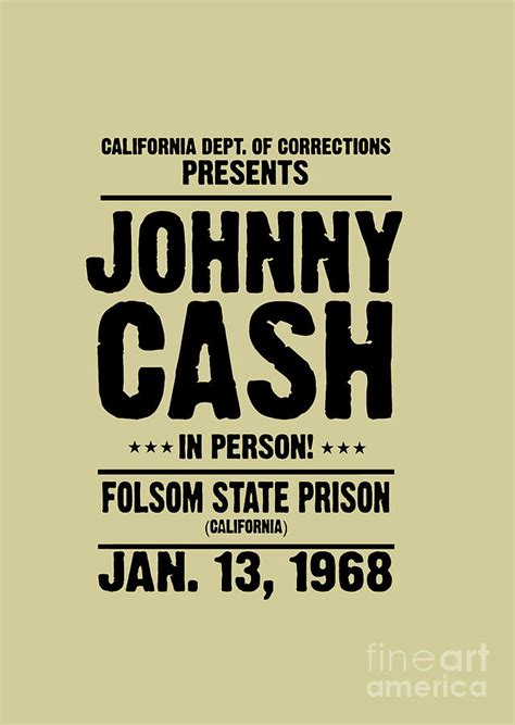 Johnny Cash - Folsom Prison Poster Digital Art by Luke Anthony