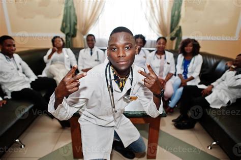 Group of african doctors students inside medical university. 10471954 Stock Photo at Vecteezy