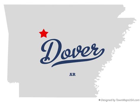 Map of Dover, Pope County, AR, Arkansas