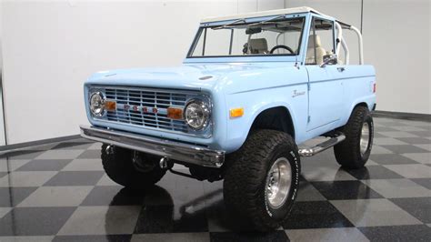 1977 Ford Bronco In Baby Blue Packs A Stroker V8