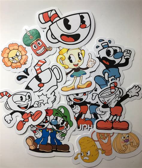 CUPHEAD Stickers 10 Pcs Video Game Stickers Gifts for - Etsy