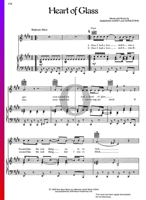 Heart Of Glass (Blondie) Piano Sheet Music - OKTAV