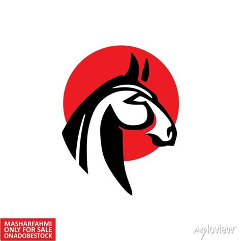 Simple head horse logo. silhouette of abstract horse face, vector ...