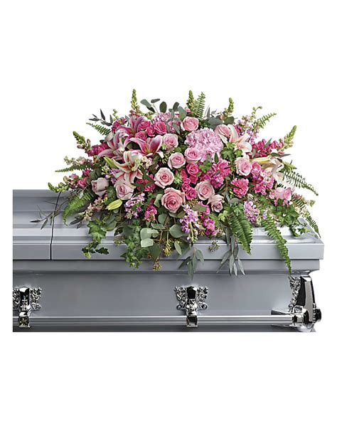 Pink Garden Casket Arrangement — Pike Place Flowers