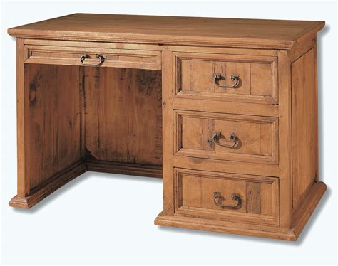 Escritorio de madera maciza con 3 cajones - Blog Myoc: Muebles rústicos ...