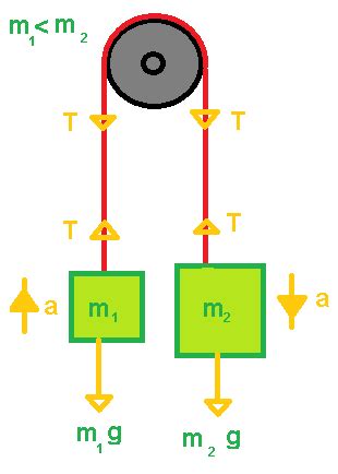 [Physics] How apply $\mathbf{F} = m\mathbf{a}$ to a whole pulley system ...