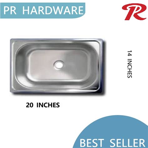 LABABO KITCHEN SINK STAINLESS 14X20 AND 16X24 AND STAINNER | Shopee ...