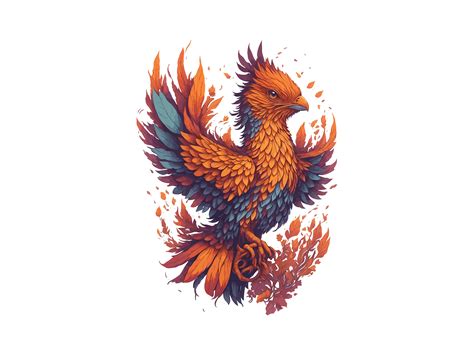 Cute Phoenix Bird Watercolor Clipart Graphic by phoenixvectorarts ...