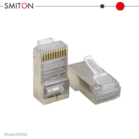 Shielded Rj48 Connector Rj48 Pug 10p10c Connector with Gold Plating ...