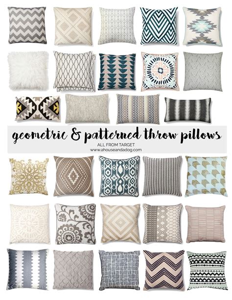 Geometric & Patterned Throw Pillows - Designed Simple