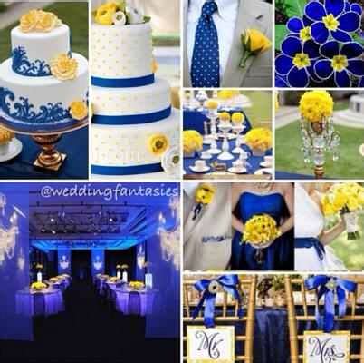 Royal blue, yellow and black wedding.. With a hint of white lol | Yellow wedding decorations ...