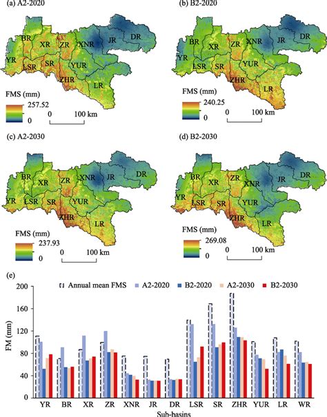 The flood mitigation map under climate change scenarios in the URHR ...