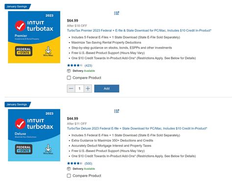 Desktop Software: TurboTax Premier vs. TurboTax Deluxe : r/tax