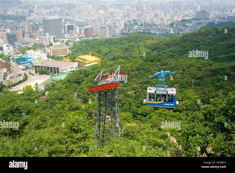 N seoul tower cable car hi-res stock photography and images - Alamy