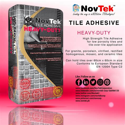 For tile-over-tile application use NovTek Tile Adhesive Heavy Duty. # ...