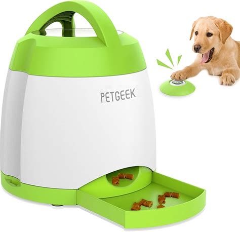 PETGEEK Automatic Dog Treat Dispenser, Dog Puzzle Memory Training ...