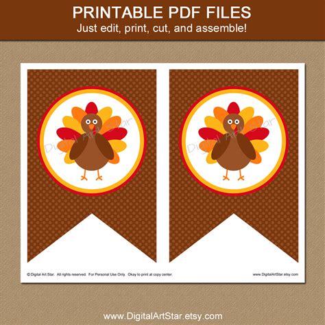 Digital Art Star: Printable Party Decor: Printable Thanksgiving Banner