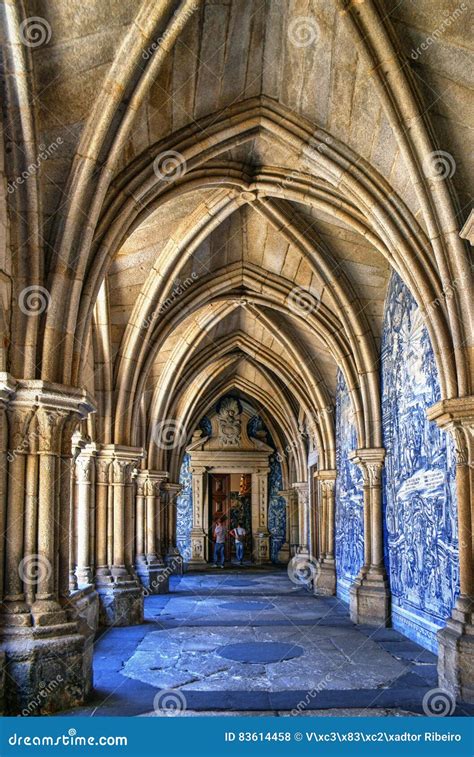 Gothic Cloister of the Cathedral of Porto Stock Photo - Image of cloister, culture: 83614458