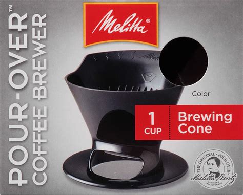 Melitta 640007 64007 Coffee Maker, Single Cup Pour-Over Brewer, Black, 1 Count : Amazon.com.mx ...