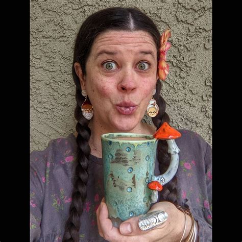 Nicole Gibson-Rice’s Instagram post: “Shroom mug and Claus earrings ...