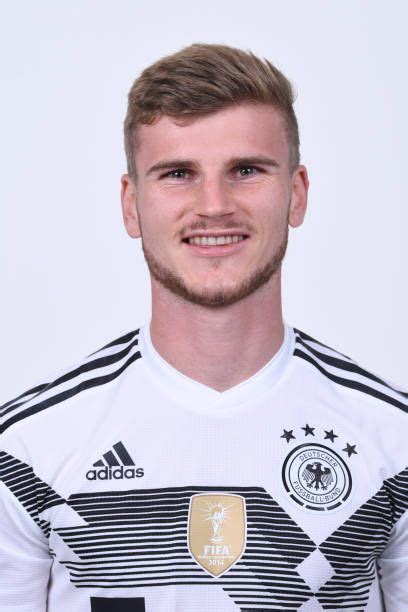 Timo Werner of Germany pose for a photo during the official FIFA... | Germany national football ...