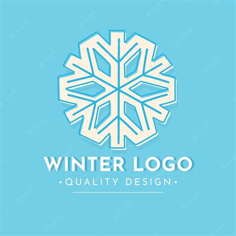 Premium Vector | Flat winter logo template