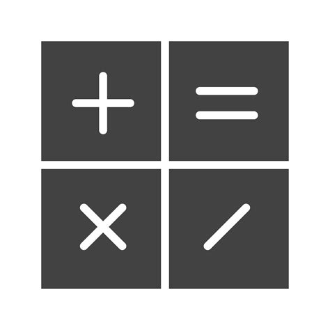 Calculator glyph black icon 340023 Vector Art at Vecteezy