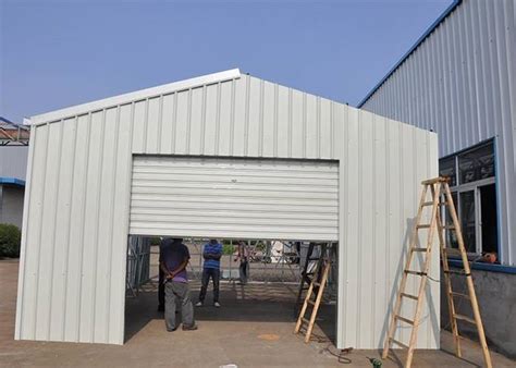 Prefabricated Metal Car Sheds / Car Parking Shed With Light Weight