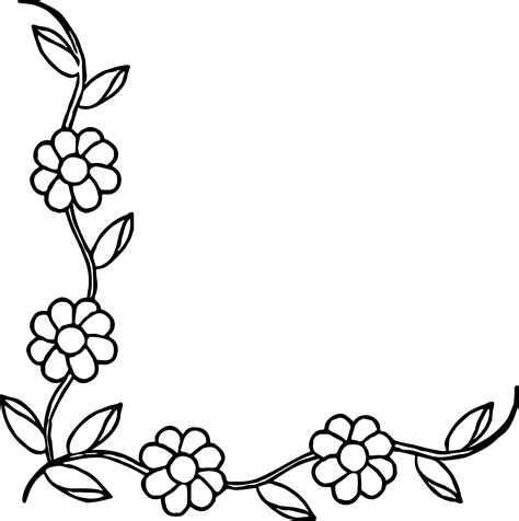 Coloring Pages Borders Nice Flower Border Page Wecoloringpage ...