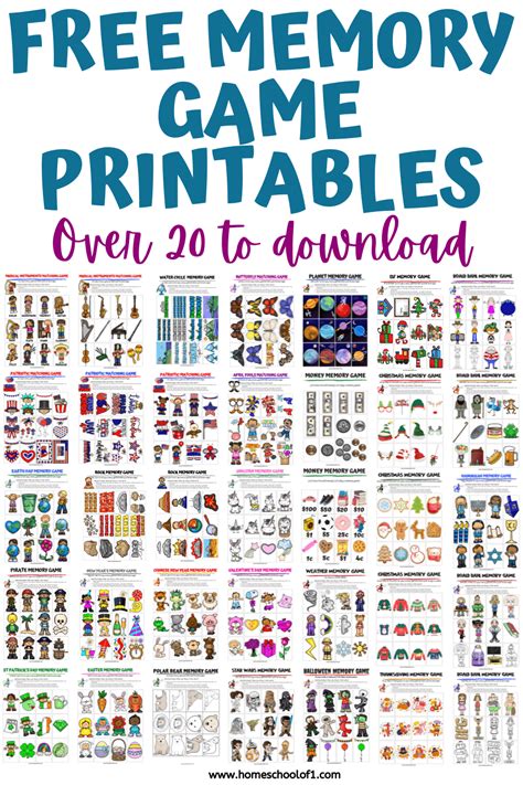 32 Free Printable Memory Games For Kids