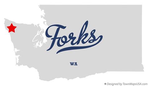 Map of Forks, WA, Washington