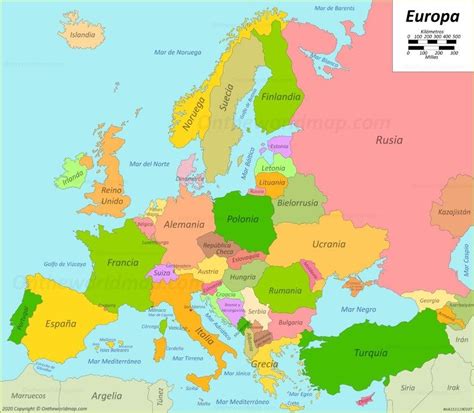 Europakarte Maps - Landkarte