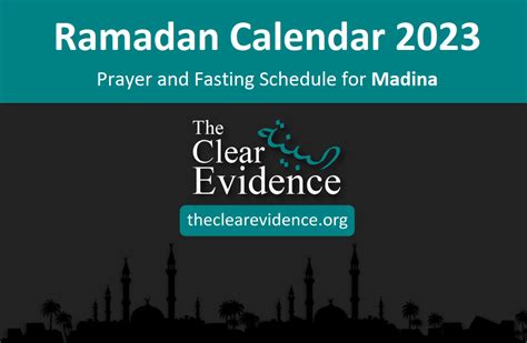 Prayer and Fasting Schedule in Ramadan 2023 for Madina, Saudi Arabia ...