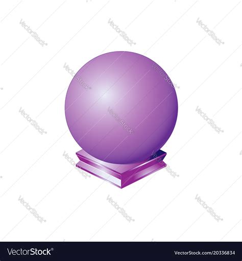 Sphere purple round ball orb geometric shape Vector Image