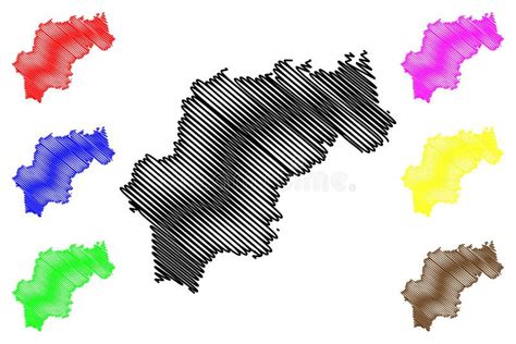 Churu District Rajasthan State, Republic of India Map Vector Illustration, Scribble Sketch Churu ...