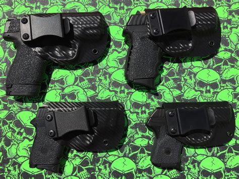 Ruger LCP .380 IWB Kydex Holster [Right, Black, Viridian Laser] - Camping & Hiking