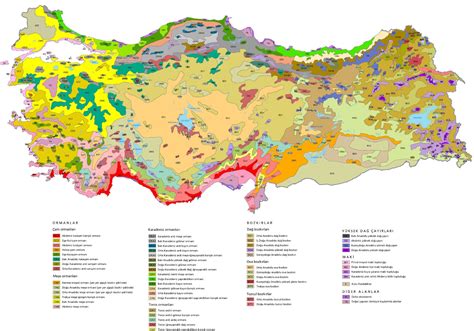 Vegetation Maps of Turkey ~ Turkey Physical Political Maps of the City