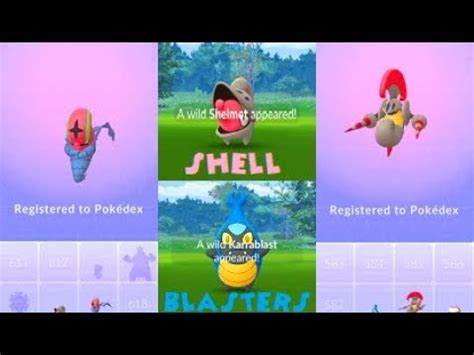 Pokemon Go Shelmet-Karrablast Catches & Accelgor-Escavalier Evolutions - YouTube