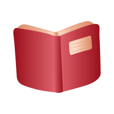 cartoon gradient red cover opened book vector isolated element 8008050 Vector Art at Vecteezy